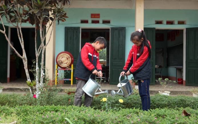 Child led hygience activities at school