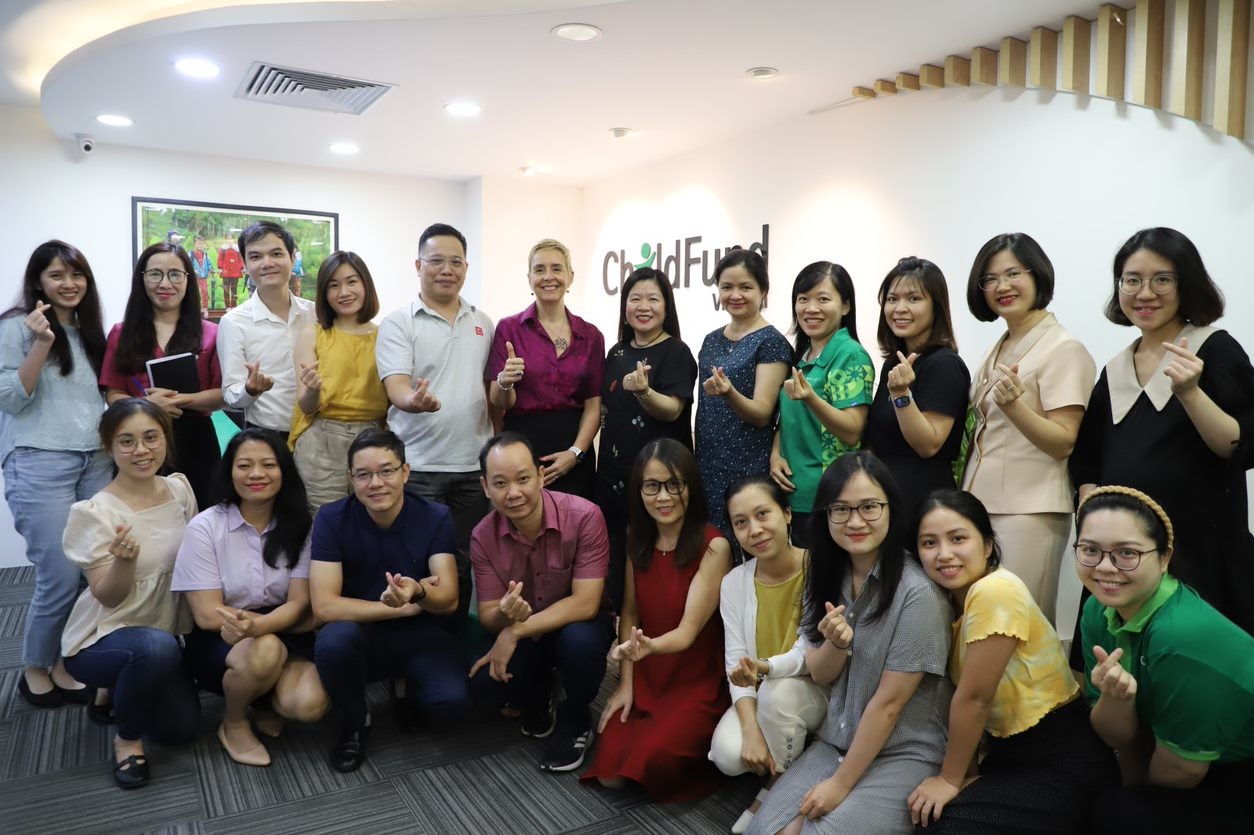 Ms. Micaela with ChildFund Vienam staff in Hanoi office